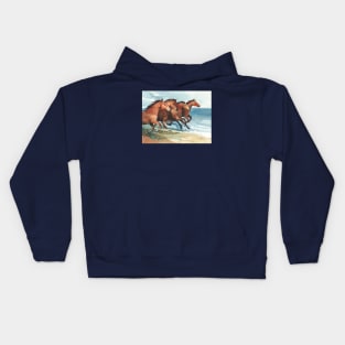 Four Horse Gallop Kids Hoodie